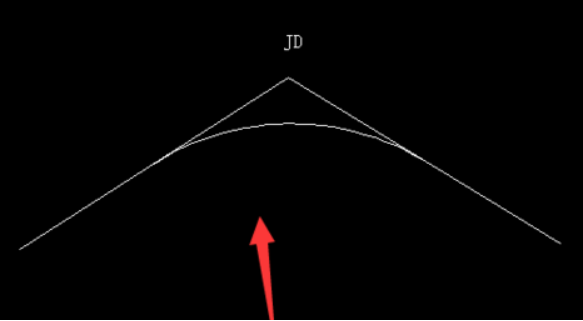 CAD中怎么根據切線交點繪制曲線