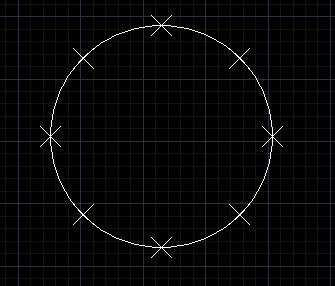 CAD中如何對圓進行定數等分