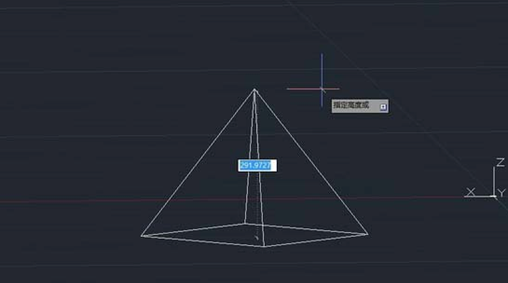 CAD如何繪制立體的棱錐體