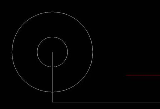 CAD中的圓與直線連接小技巧