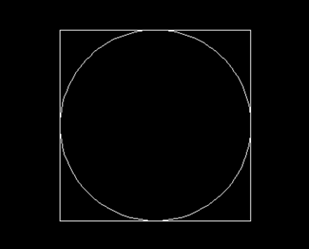 CAD如何在正方形里繪制內切圓？